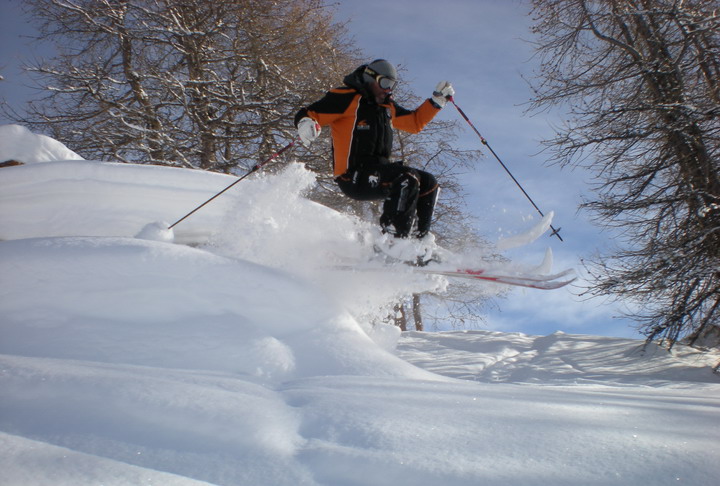 una discesa in freeride a Bardonecchia Jafferau